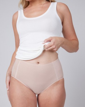 Beige Spanx Ahhh-llelujah® Pima Cotton ‘Fit to You’ Brief | PRVET-7381