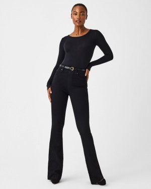 Black Spanx Flare Jeans | VBEAQ-4297