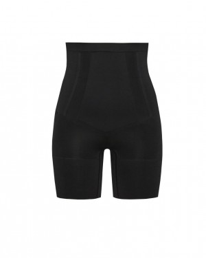 Black Spanx OnCore High-Waisted Mid-Thigh Short | KLUQB-7416