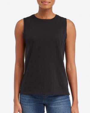 Black Spanx Pima Cotton Muscle Tee | QYNHT-8391