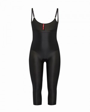 Black Spanx Suit Your Fancy Open-Bust Catsuit | QJTFX-6408