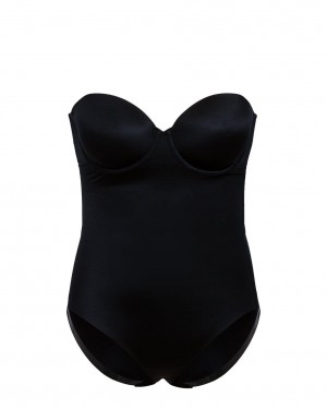 Black Spanx Suit Your Fancy Strapless Cupped Panty Bodysuit | LTDYE-3790