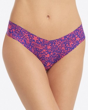 Blue/Rose Spanx Under Statements® Thong | WLGJK-2389