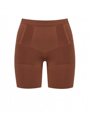 Brown Spanx OnCore Mid-Thigh Short | WZSNO-8291