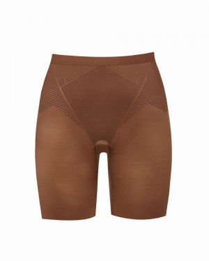 Brown Spanx Thinstincts® 2.0 Mid-Thigh Short | WCQBM-4970