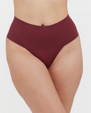 Burgundy Spanx Undie-tectable® Thong | CJEMG-6093