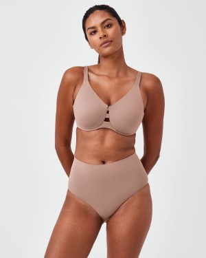 Cafe Au Lait Spanx Low Profile Minimizer Bra | MRAJX-9861