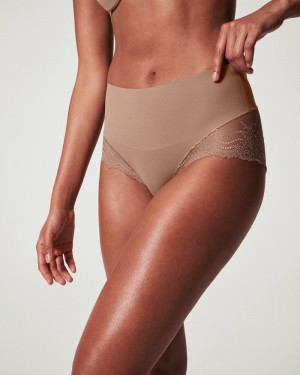 Cafe Au Lait Spanx Undie-tectable® Lace Hi-Hipster Panty | MTRBF-7463