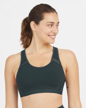 Dark Turquoise Spanx Medium Impact Sports Bra | KBDWO-0475