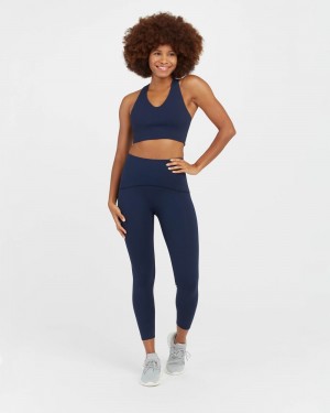 Navy Spanx Booty Boost® Active 7/8 Leggings | QSGEH-4135