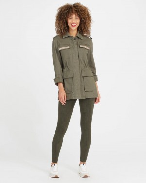 Olive Spanx Faux Suede Leggings | YWQFX-9857