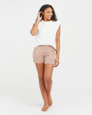 Purple Spanx Stretch Twill Shorts, 4" | YDWXM-6704