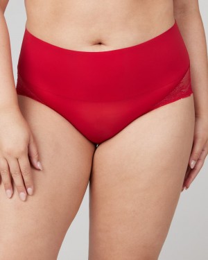 Red Spanx Undie-tectable® Lace Hi-Hipster Panty | FMLDH-0341