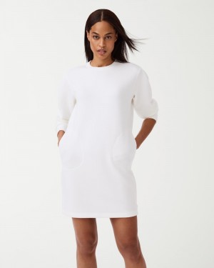 White Spanx AirEssentials Crew Neck Dress | CXDPW-7382