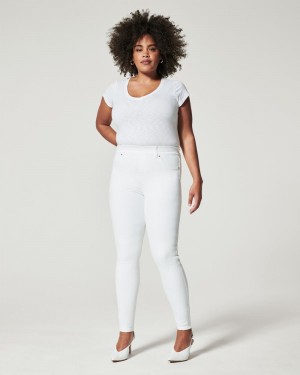 White Spanx Ankle Skinny Jeans | TQZDA-3056