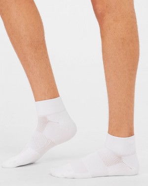 White Spanx Mens Crew Socks | OVFMZ-7814