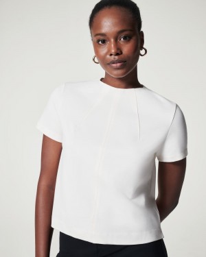 White Spanx The Perfect Funnel Neck Top | TAXOL-6954