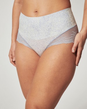 White / Blue Spanx Undie-tectable® Lace Hi-Hipster Panty | VZWMS-6928