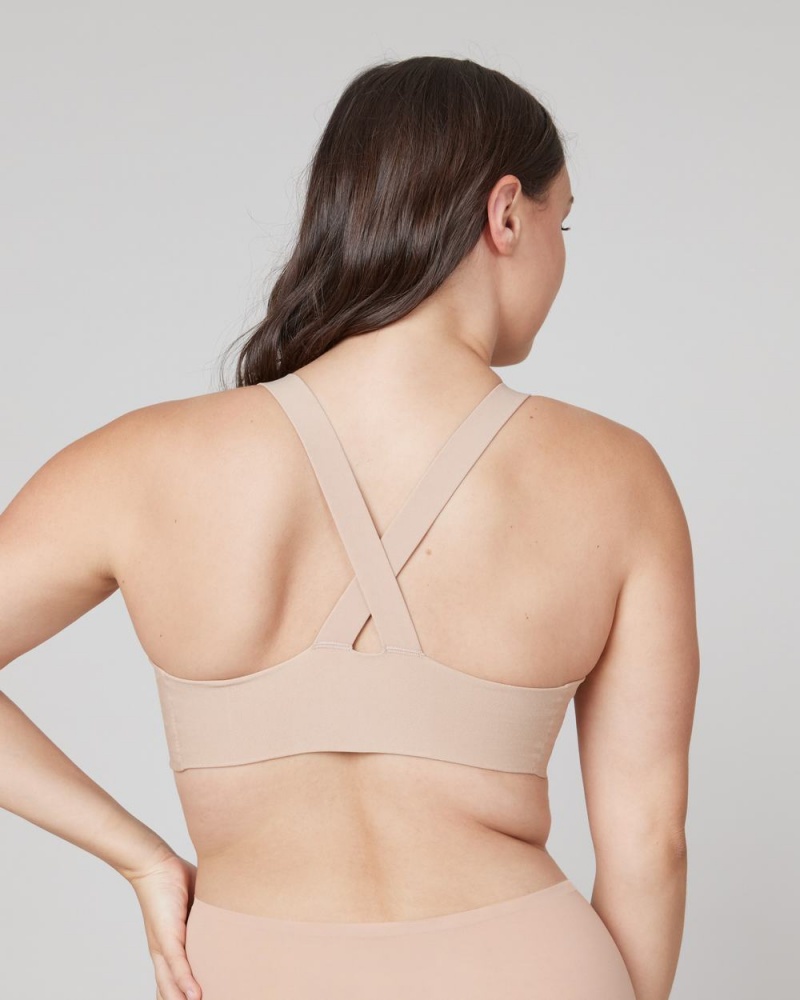 Beige Spanx Bra-llelujah!® Unlined Racerback Bra | LNZDI-8196