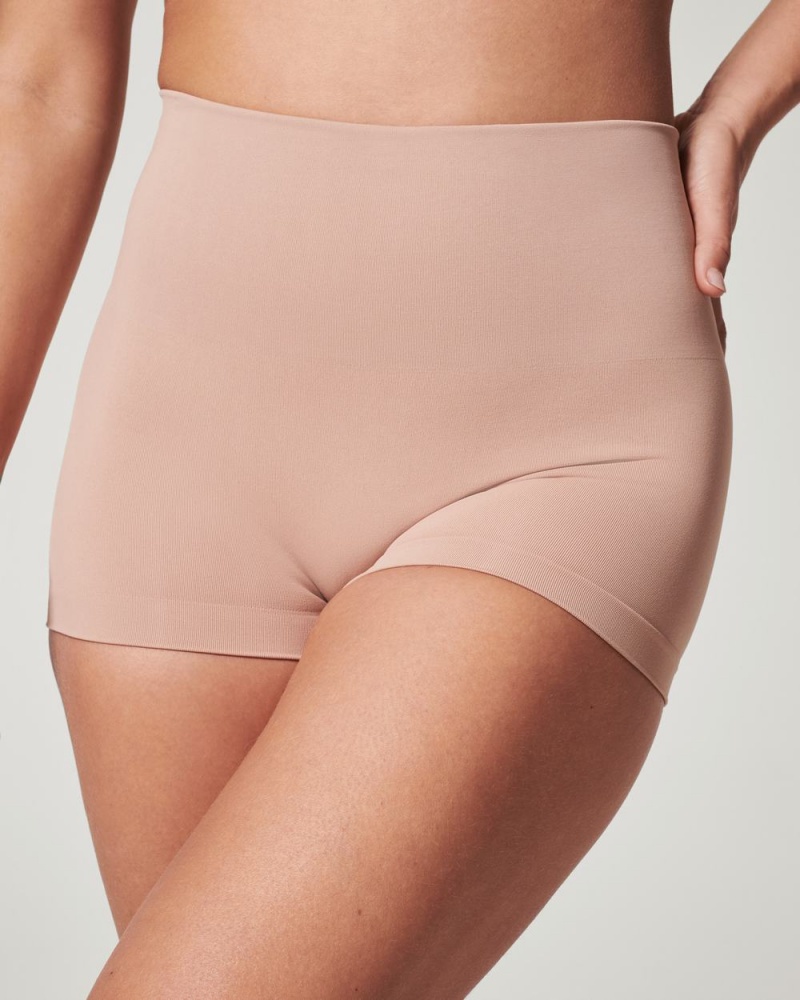 Beige Spanx EcoCare Seamless Shaping Boyshort | ZLMWB-2513