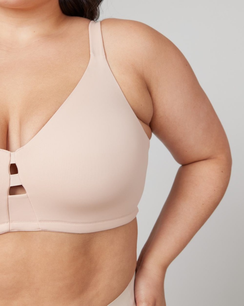 Beige Spanx Low Profile Wireless Minimizer Bra | JIFGR-1380