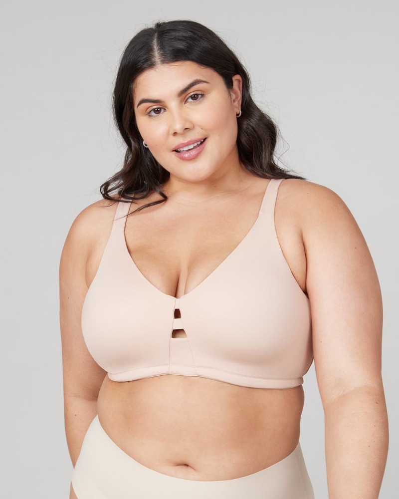 Beige Spanx Low Profile Wireless Minimizer Bra | JIFGR-1380