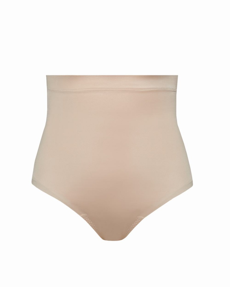 Beige Spanx Suit Your Fancy High-Waisted Thong | IKDVU-8065