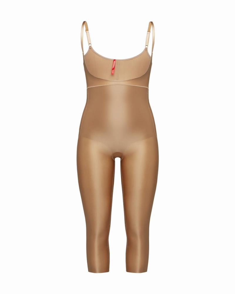 Beige Spanx Suit Your Fancy Open-Bust Catsuit | CSYLV-7518