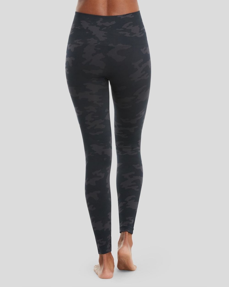 Black Camo Spanx EcoCare Seamless Leggings | FLKSO-2967