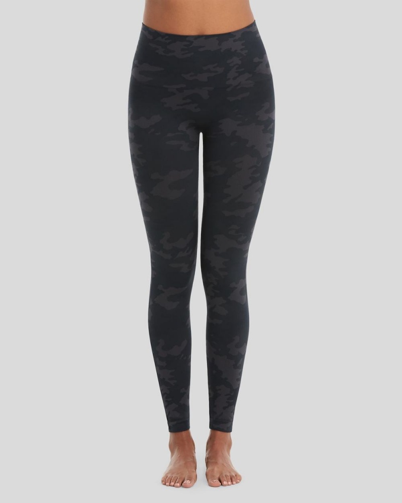 Black Camo Spanx EcoCare Seamless Leggings | FLKSO-2967