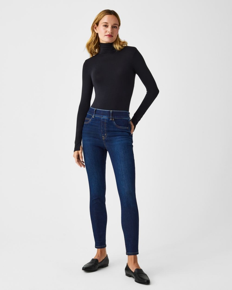 Black Spanx Better Base Long Sleeve Turtleneck | UTFZP-8417