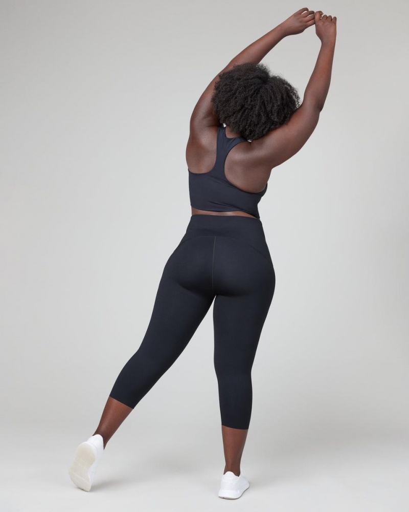 Black Spanx Booty Boost® Active Cropped Leggings | JSOWI-9742