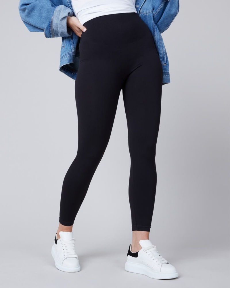 Black Spanx EcoCare High-Waisted Seamless Leggings | MGYOI-4358