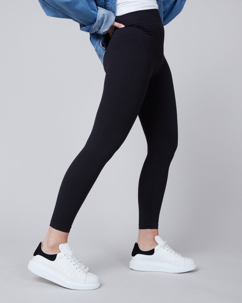 Black Spanx EcoCare High-Waisted Seamless Leggings | MGYOI-4358