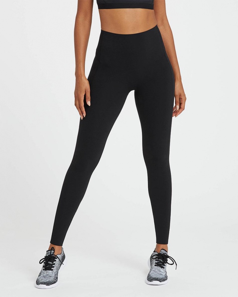 Black Spanx Every.Wear Active Icon Leggings | FWKNY-6104