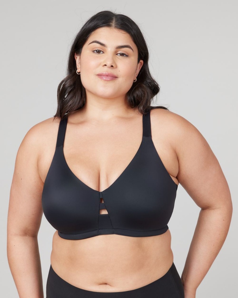 Black Spanx Low Profile Wireless Minimizer Bra | OEBQL-6870