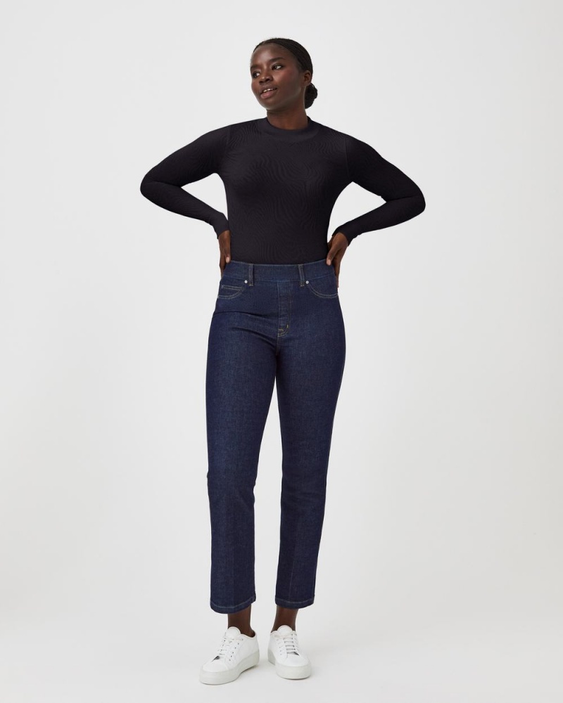 Black Spanx Seamless Swirl Long Sleeve Shirt | JOQEZ-5438