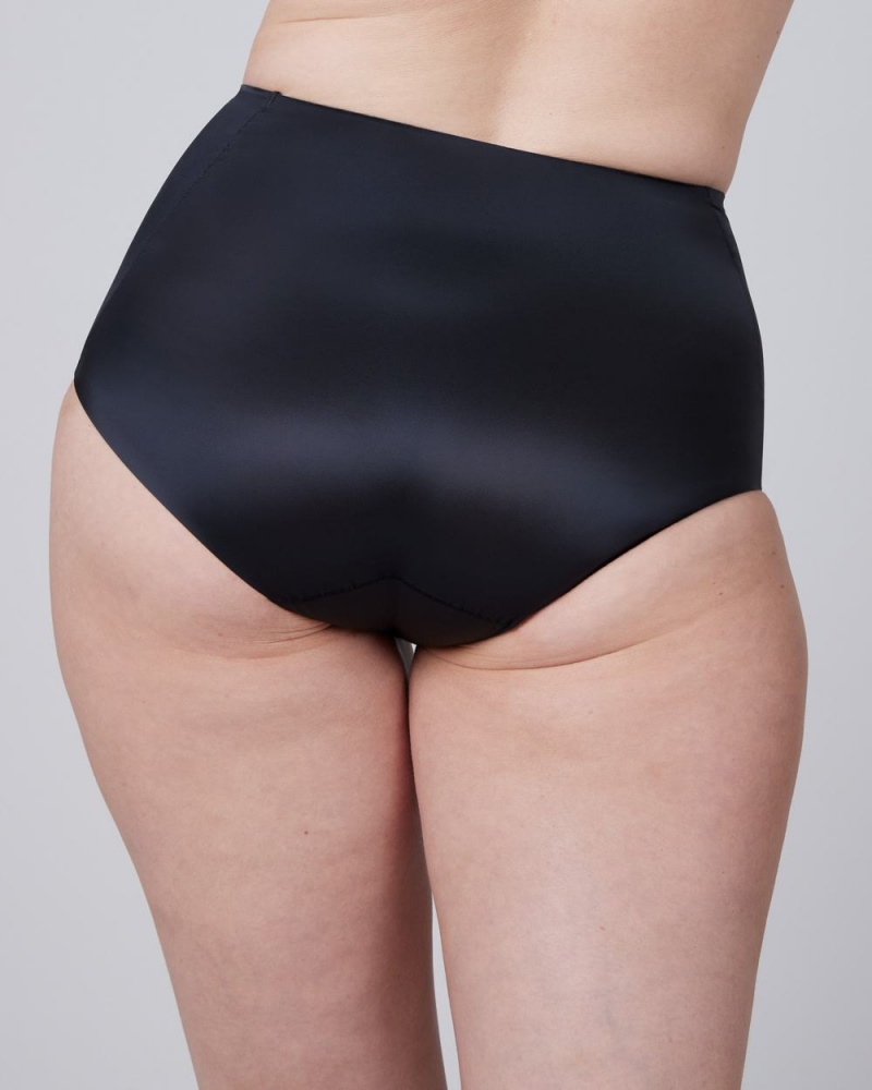 Black Spanx Shaping Satin Brief | KDBMF-1083