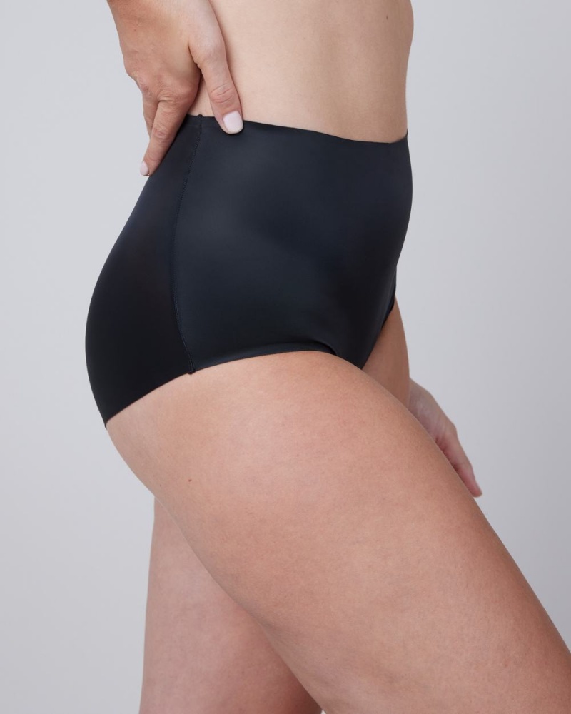 Black Spanx Shaping Satin Brief | KDBMF-1083