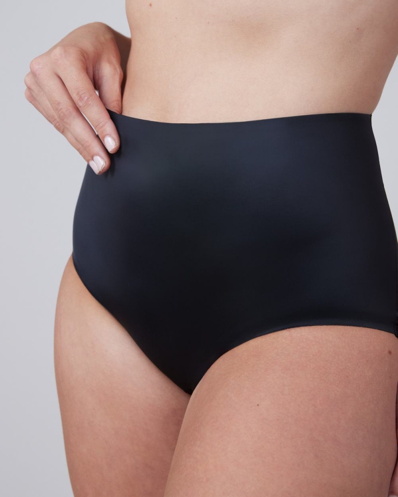 Black Spanx Shaping Satin Brief | KDBMF-1083