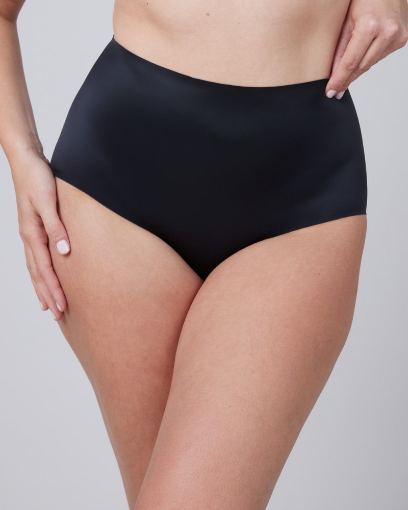 Black Spanx Shaping Satin Brief | KDBMF-1083