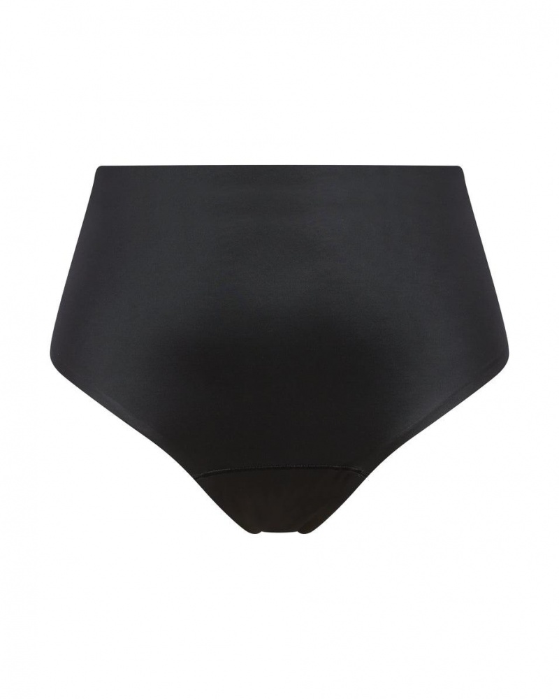 Black Spanx Shaping Satin Thong | NUDOK-5418