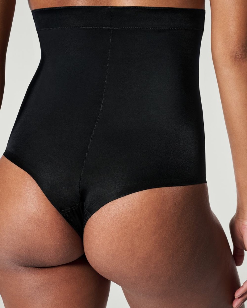 Black Spanx Suit Your Fancy High-Waisted Thong | ZANUQ-9534