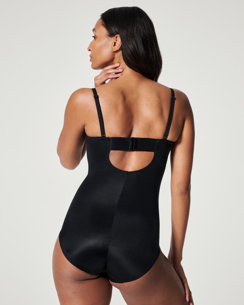 Black Spanx Suit Your Fancy Strapless Cupped Panty Bodysuit | LTDYE-3790