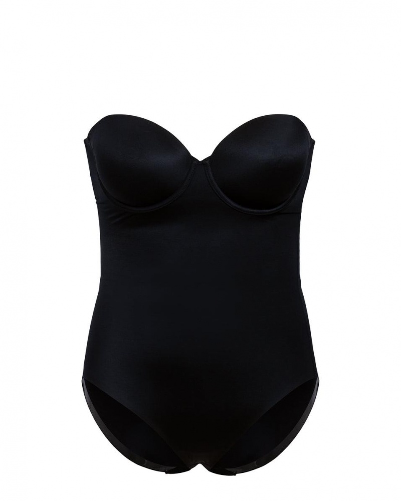 Black Spanx Suit Your Fancy Strapless Cupped Panty Bodysuit | LTDYE-3790