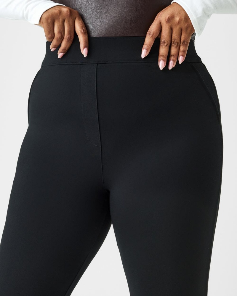 Black Spanx The Perfect Pant, Kick Flare in Orange Pop Plaid Jacquard | JTLHO-8324