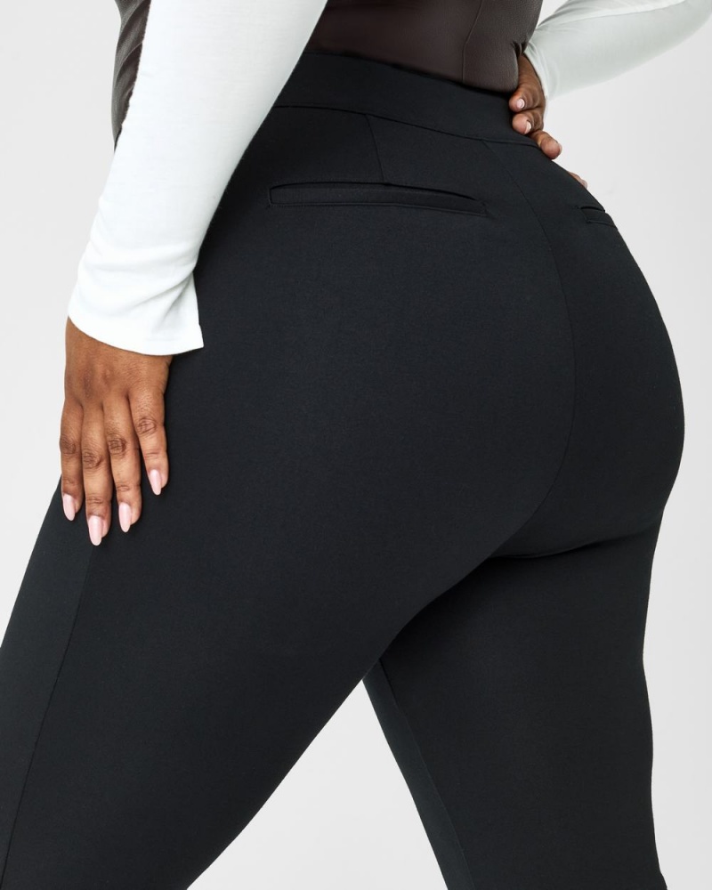 Black Spanx The Perfect Pant, Kick Flare in Orange Pop Plaid Jacquard | JTLHO-8324