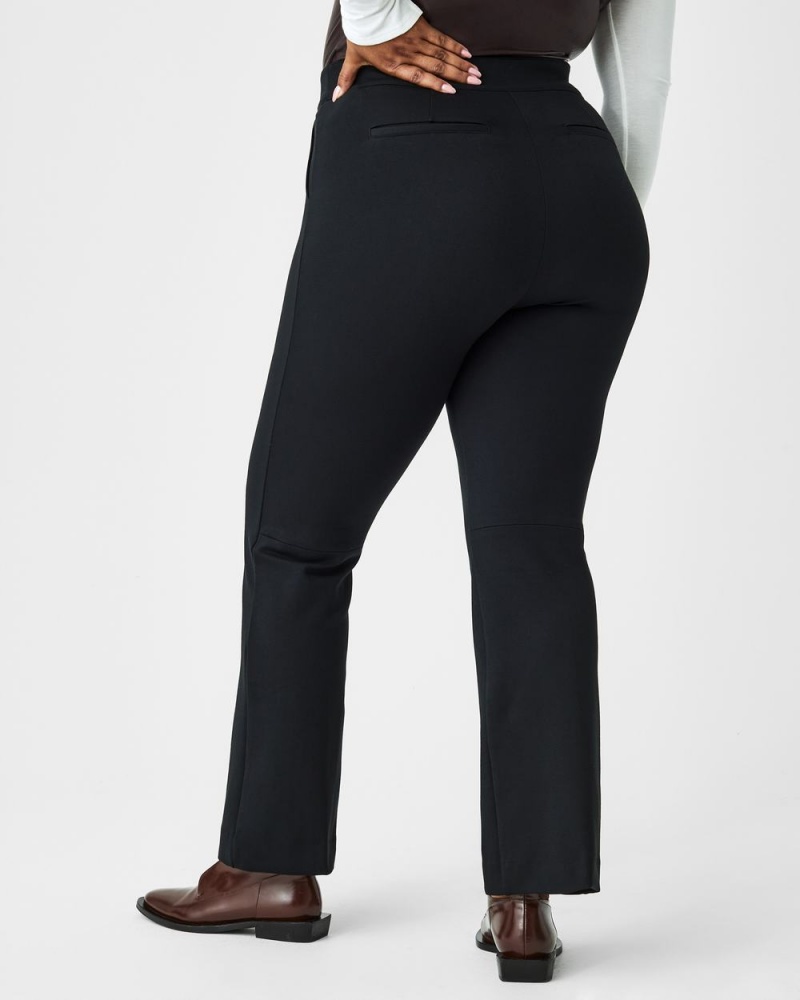 Black Spanx The Perfect Pant, Kick Flare in Orange Pop Plaid Jacquard | JTLHO-8324