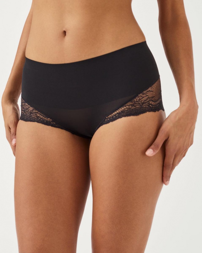 Black Spanx Undie-tectable® Lace Hi-Hipster Panty | SNTZC-4703