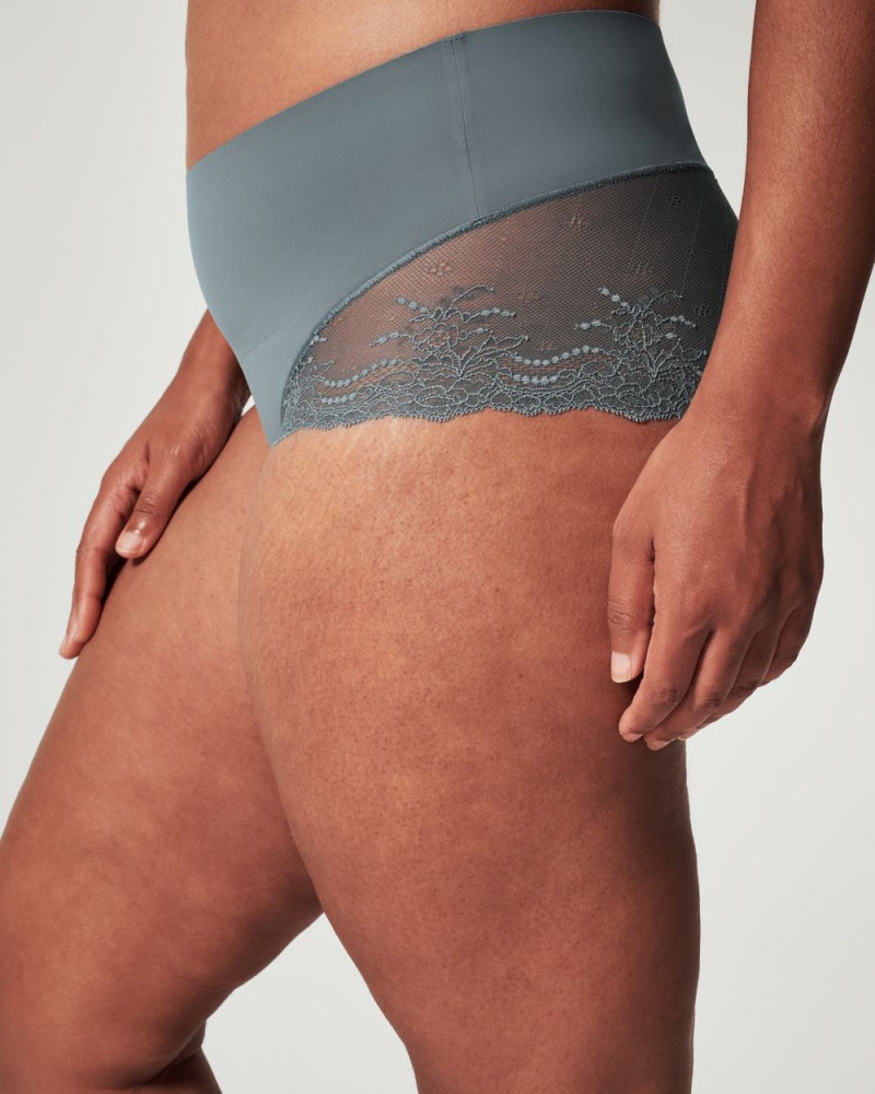 Blue Grey Spanx Undie-tectable® Lace Hi-Hipster Panty | BUVMF-7692